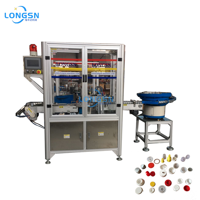 Machine de verrouillage de couvercle de machine d'assemblage de capuchon médical cosmétique en plastique automatique